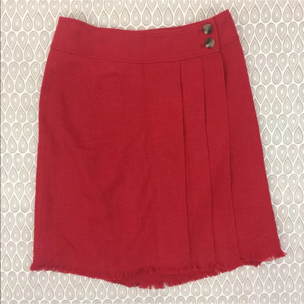 Isaac Mizrahi Women's Red Skirt Size 12 B92